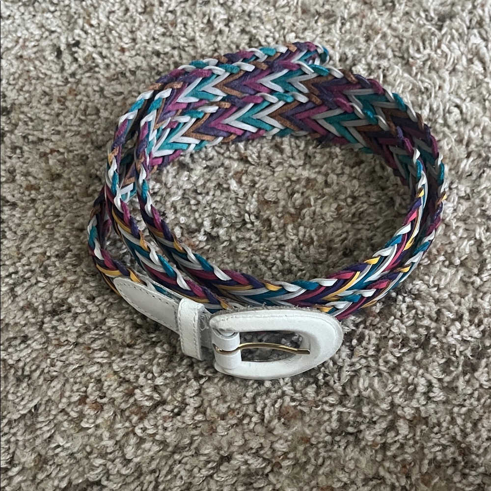 Multicolor Braided Women's Belt